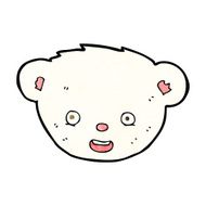 cartoon polar bear face N13