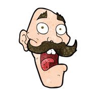 cartoon frightened old man N33