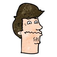 cartoon nervous man N132