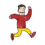 cartoon terrified man N221