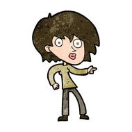 cartoon surprised woman pointing N9