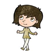cartoon girl with no worries N6