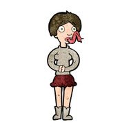 cartoon woman with snake tongue N16