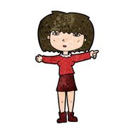 Cartoon Girl Pointing N27
