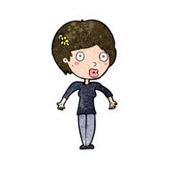cartoon shocked woman N87