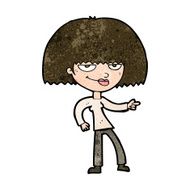 cartoon happy woman pointing N59