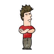 cartoon man sulking N9