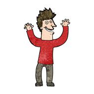 cartoon excited man N86