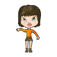 cartoon woman making gesture N13