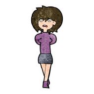cartoon shocked woman N88