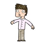 cartoon shocked man N112