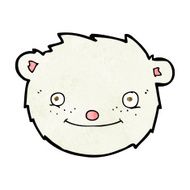 Cartoon Polar Bear Head N9