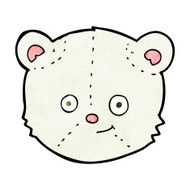 Cartoon Polar Bear Head N10