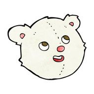 cartoon polar bear face N15