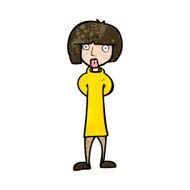 cartoon curious woman N54