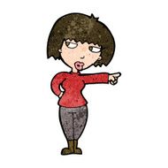 cartoon annoyed woman pointing N9