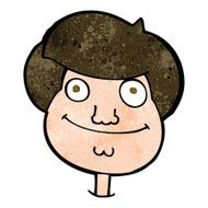 cartoon happy boy's face N17