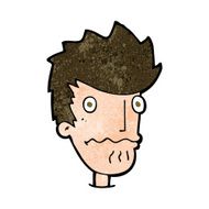 cartoon nervous man N133