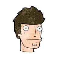 cartoon nervous man N134