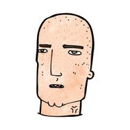 cartoon bald tough guy N17
