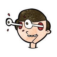 cartoon excited boy's face N9