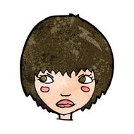 cartoon unhappy girl N17