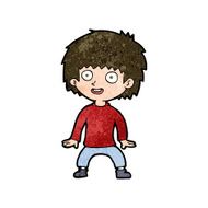 cartoon excited boy N133