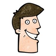 cartoon grinning man N78