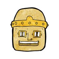 cartoon robot head N68