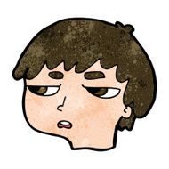 cartoon annoyed boy N32