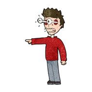 cartoon man with popping out eyes N26