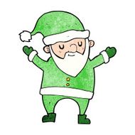 cartoon dancing santa N10