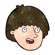 cartoon happy male face N17