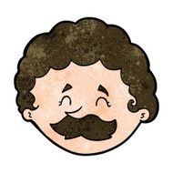 Cartoon Man With Mustache N92
