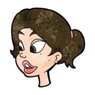 cartoon friendly woman N60