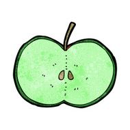 cartoon sliced apple N11
