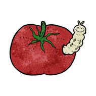cartoon tomato with bug N9