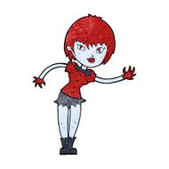 cartoon vampire girl welcoming N9