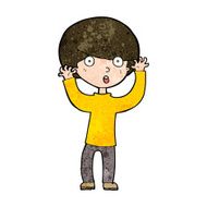 cartoon startled boy N31