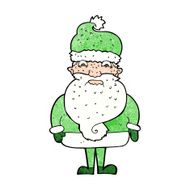 cartoon grumpy santa claus N9
