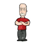 cartoon angry man with mustache N9