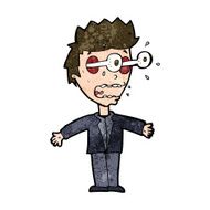 cartoon staring man N29