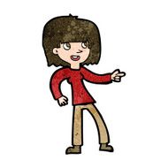 Cartoon Girl Pointing N28