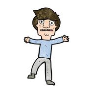 cartoon boy panicking N26