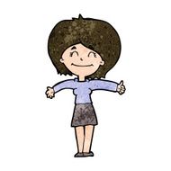 cartoon woman giving thumbs up sign N9