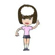cartoon woman with idea N224