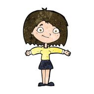 cartoon happy girl N87