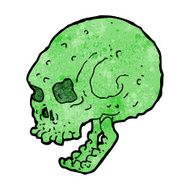 cartoon spooky skull N146