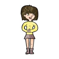 cartoon friendly woman N61