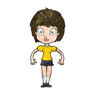 cartoon pretty girl N93